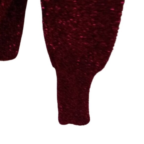 ZARA Red Glittery Sparkly Sweater Top Size Small (Fits Larger) NEW NWOT - Picture 3 of 4
